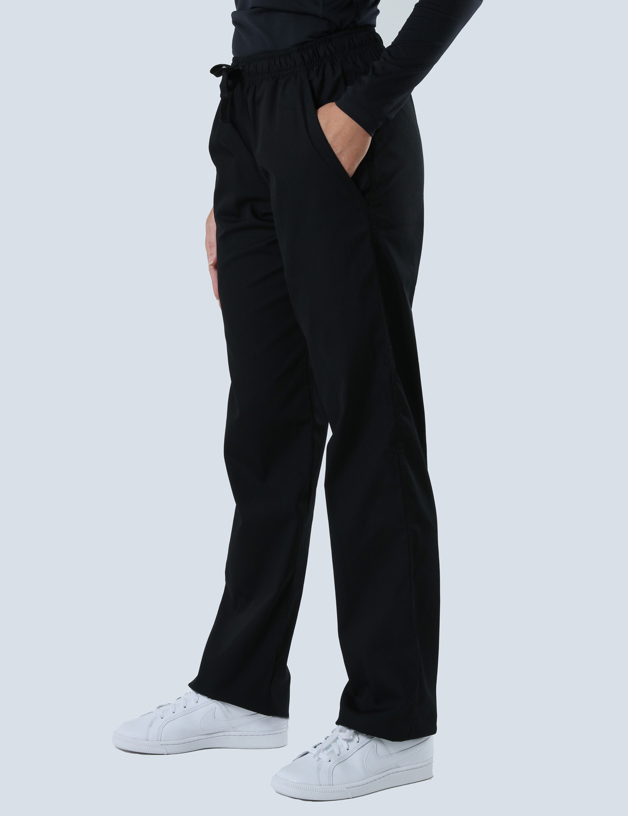 Women's Regular Cut Pants - Black - XX Small