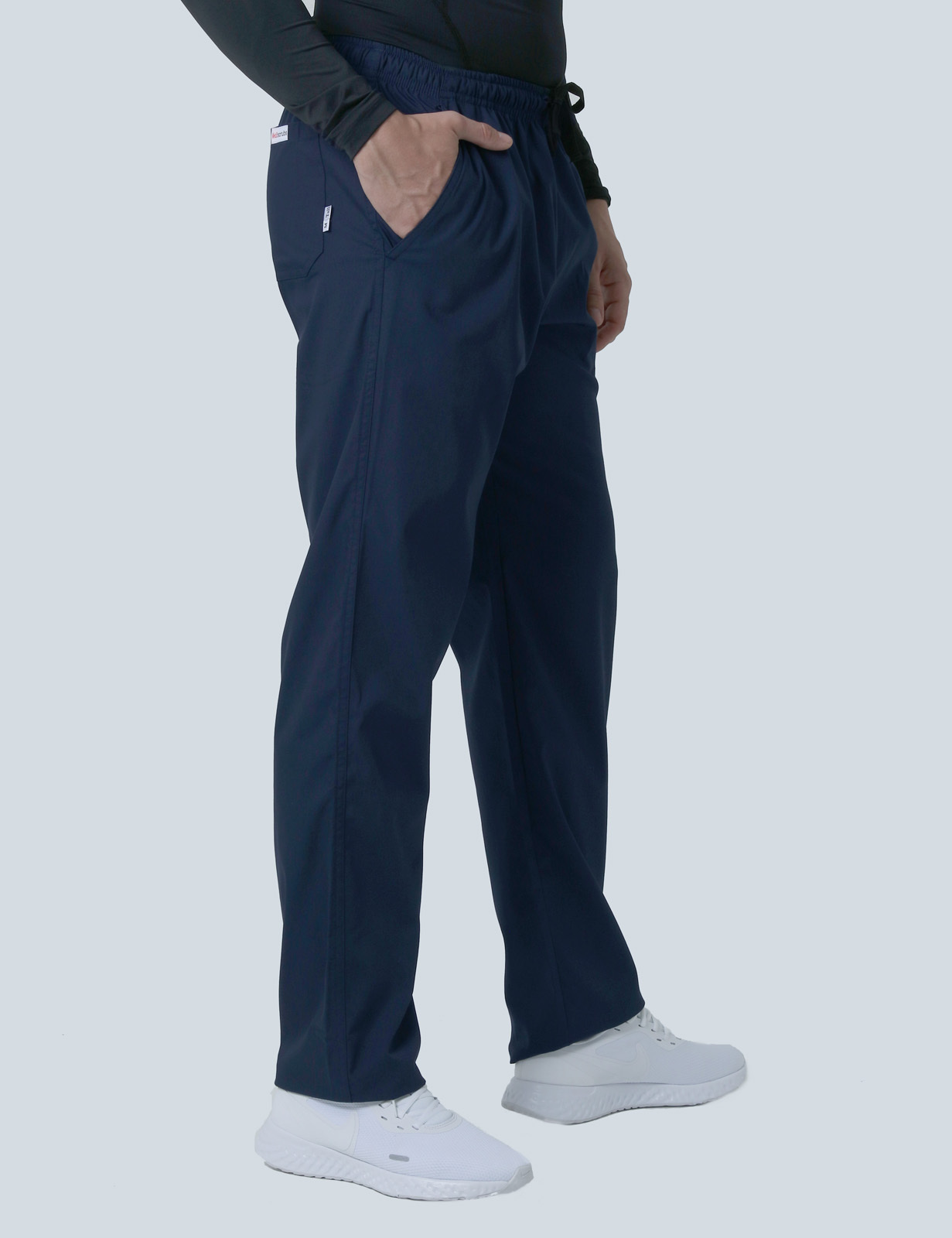 Men's Regular Cut Pants - Navy - Large