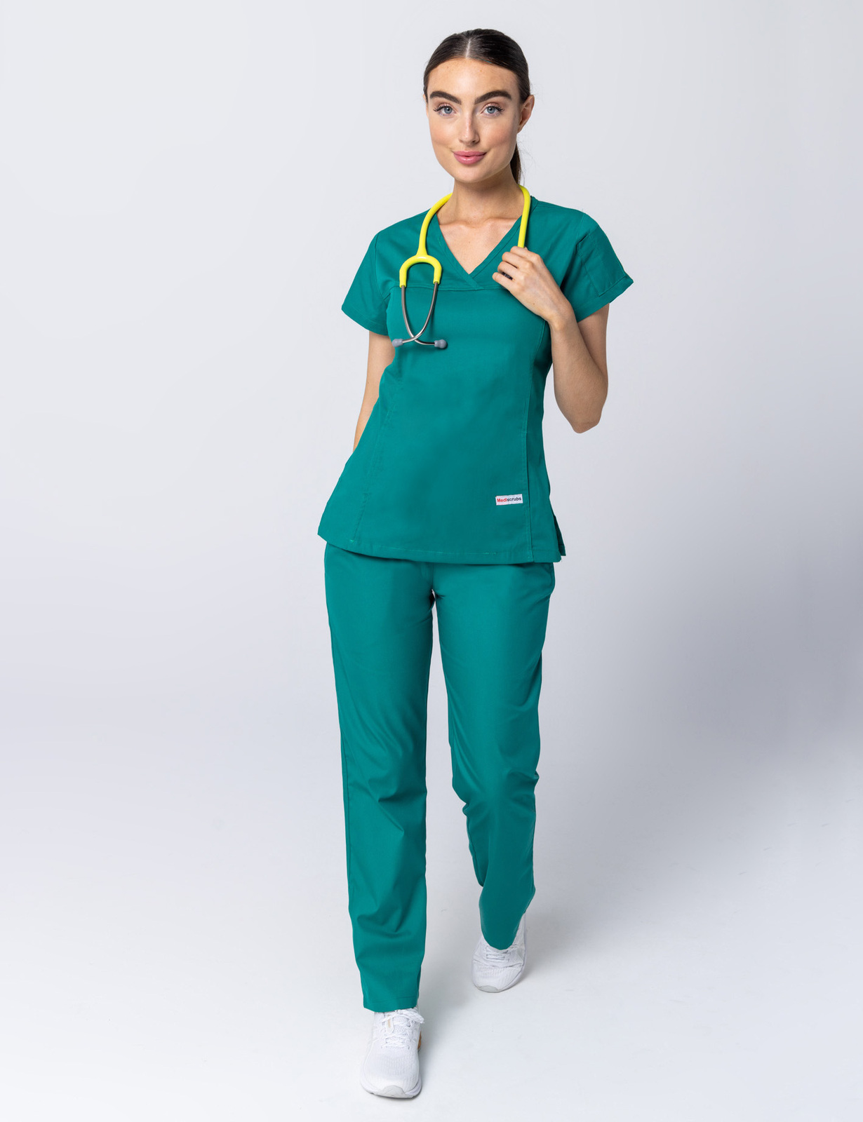 Women's Fit Solid Scrub Top - Hunter - XX Small