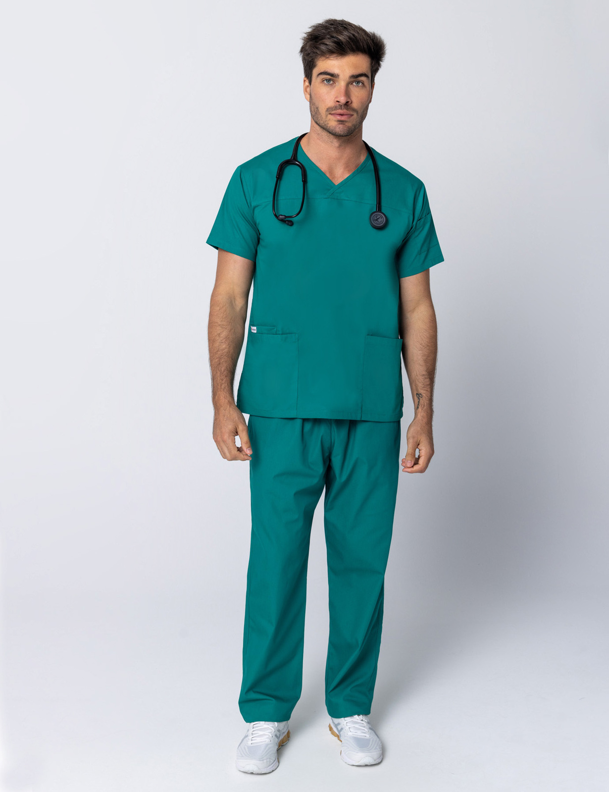 Men's Fit Solid Scrub Top - Hunter - X Small