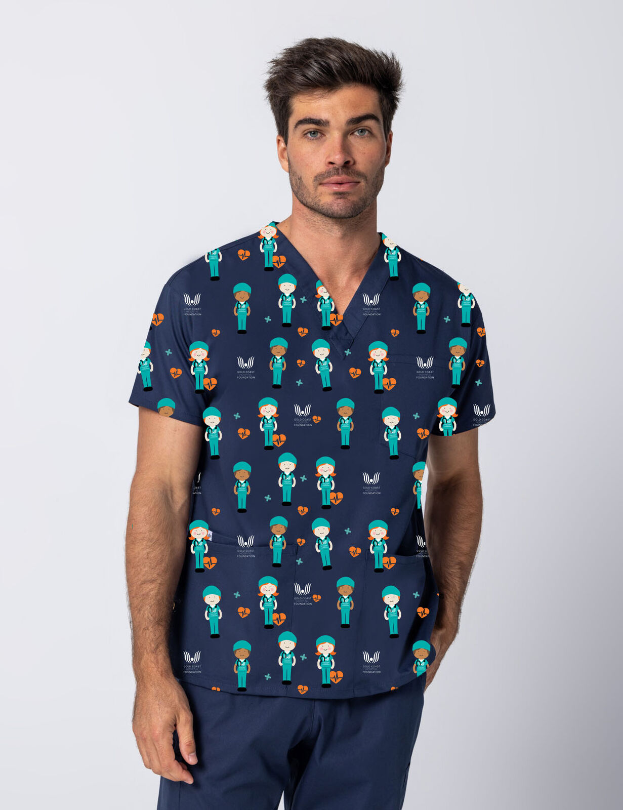 Gold Coast Hospital Foundation  Unisex Scrub Top