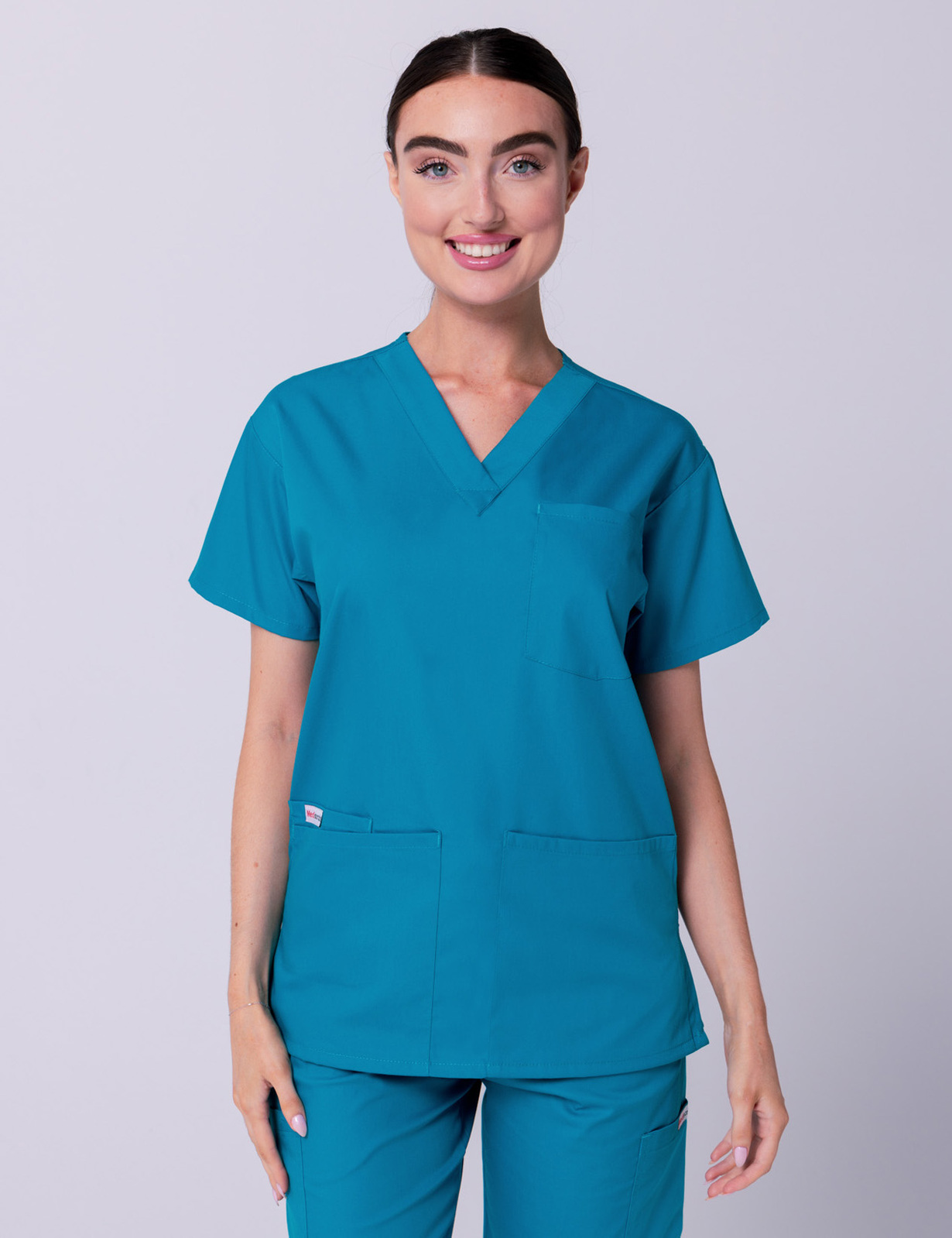 Teal 7 pocket Unisex Scrub Set