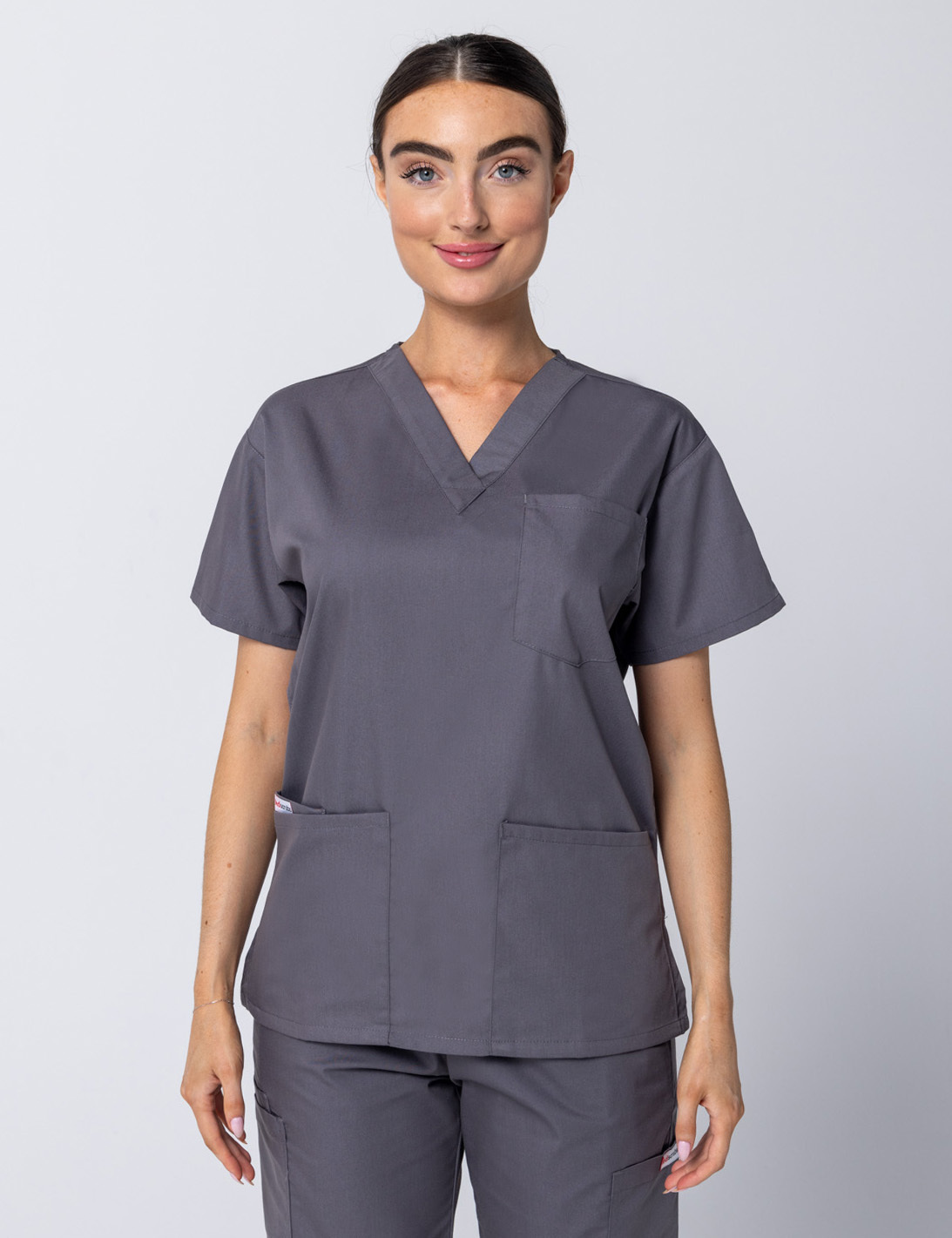 Steel Grey 7 pocket Unisex Scrub Set