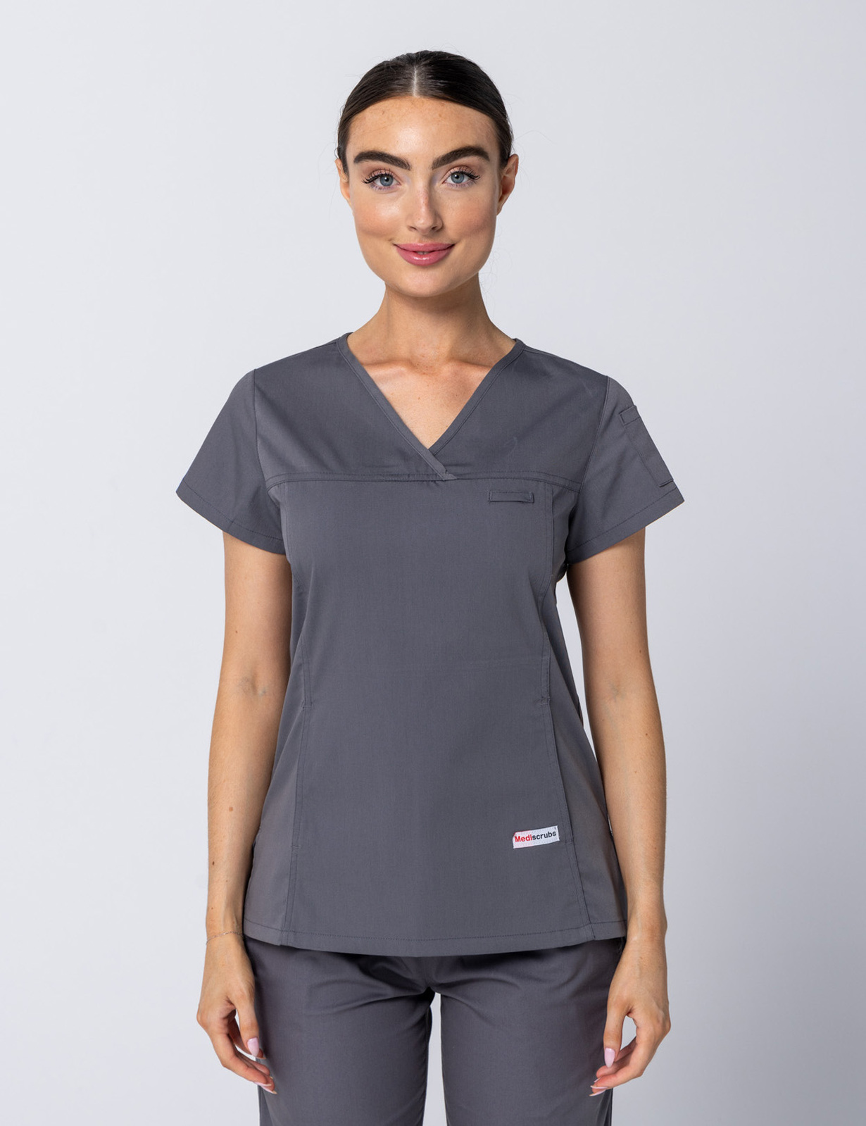 Steel Grey Classic Women's Scrub Set