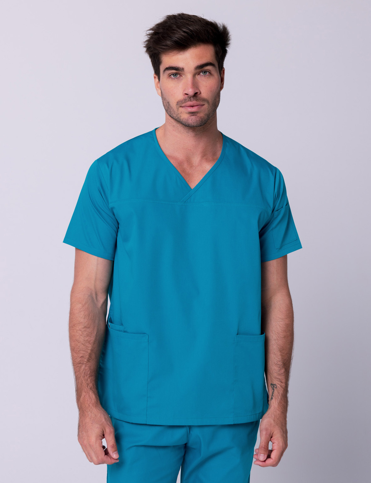 Teal Men's Fit Classic Scrub Set