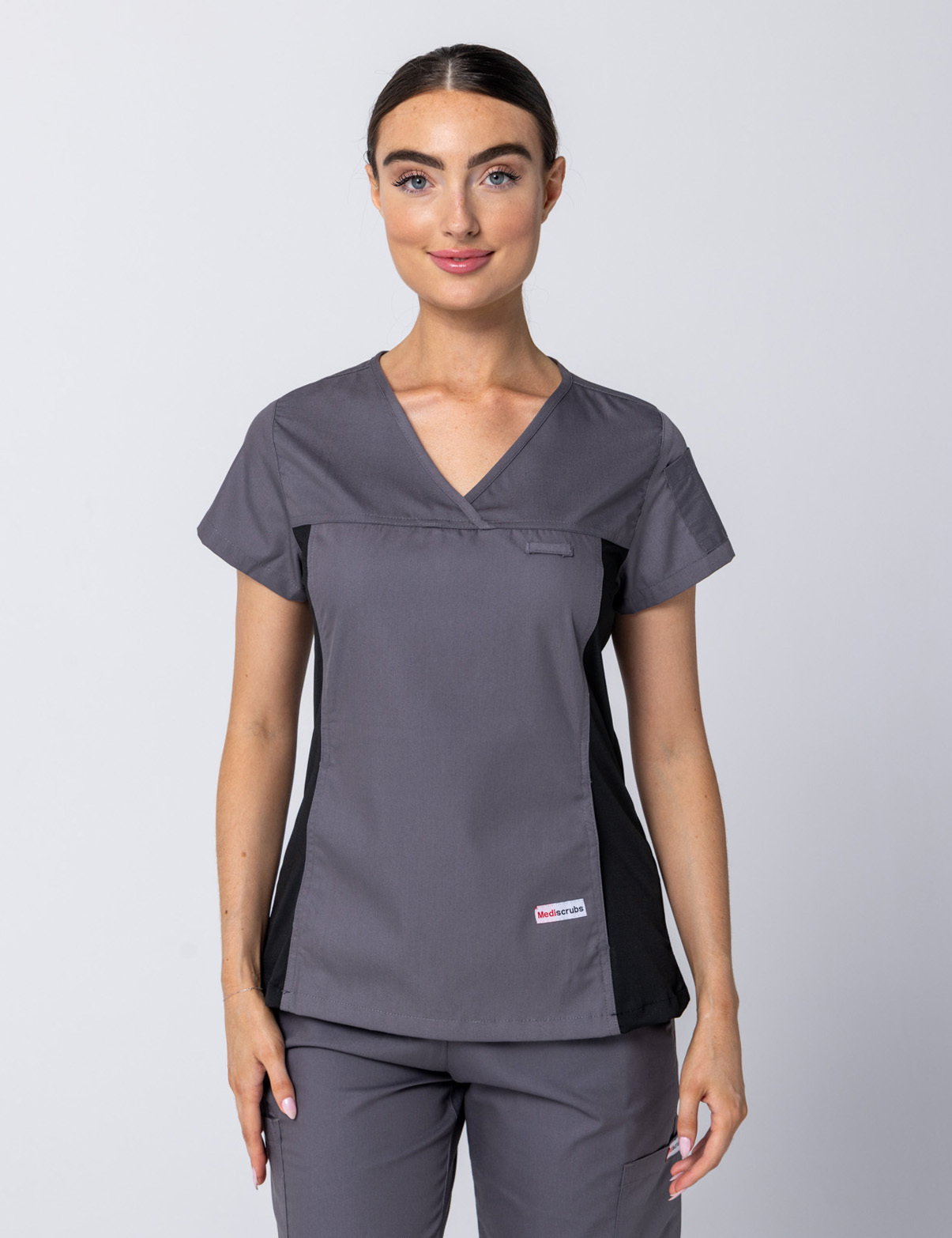 Steel Grey Women's Comfort Plus Scrub Set