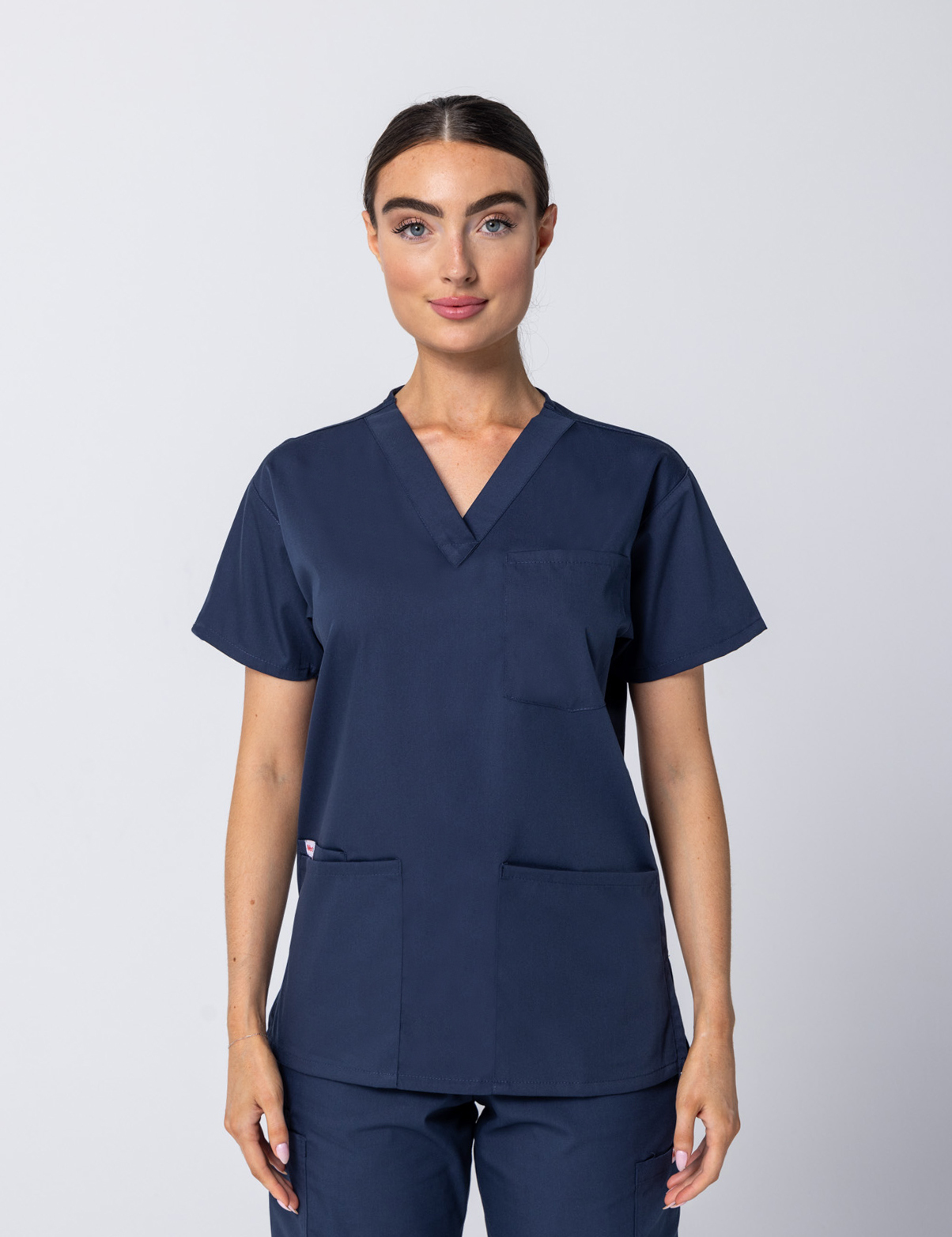 Women's Navy 4-Pocket Scrub Top XXS - MediScrubs