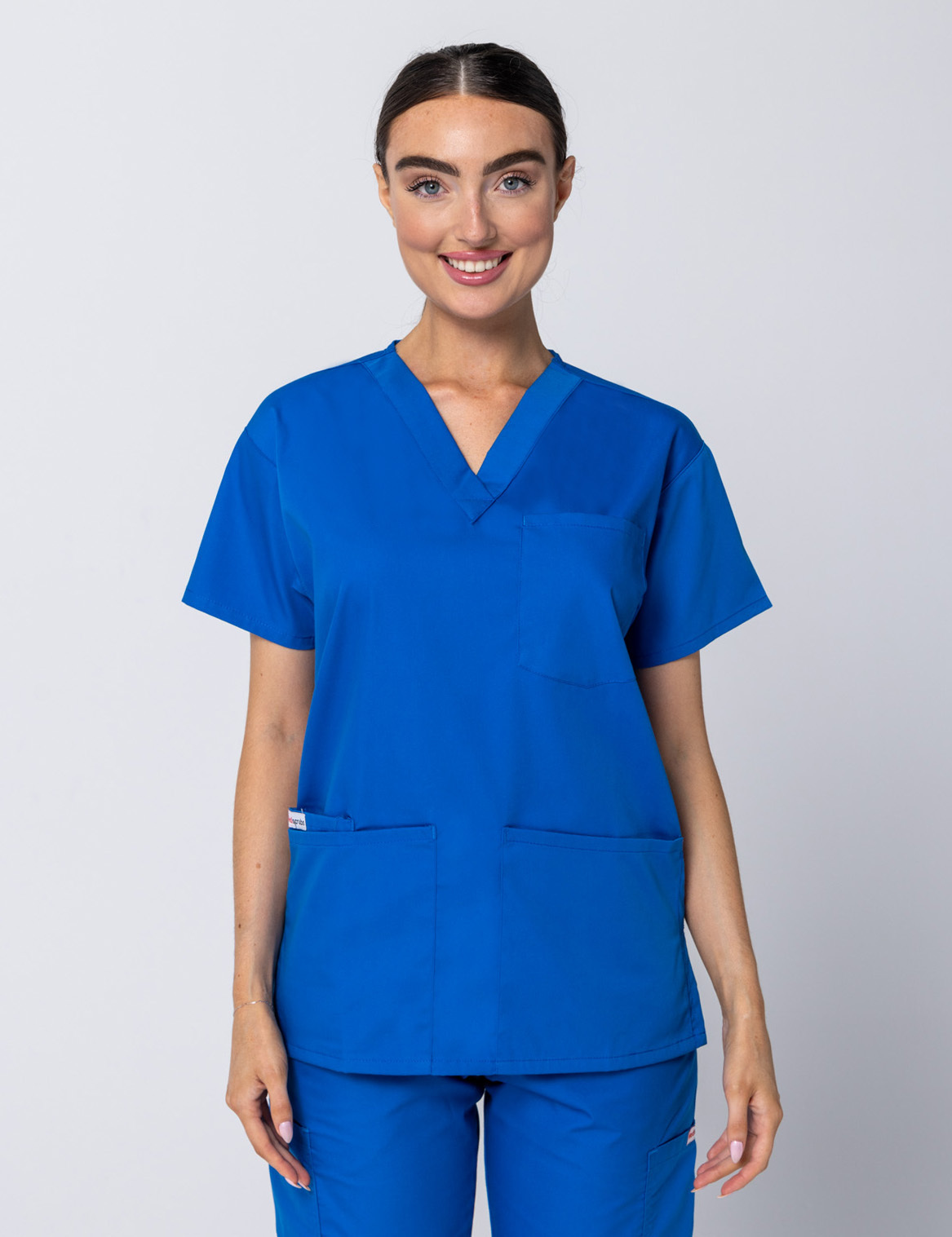 Women's 4 Pocket Scrub Top - Royal - Small