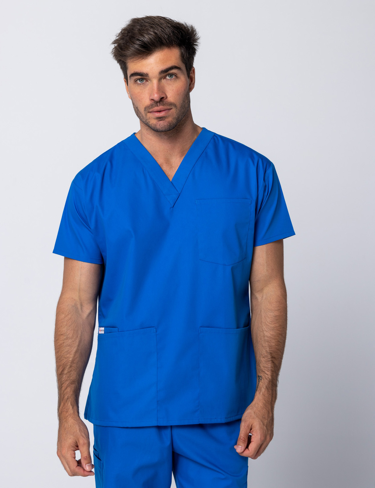 Men's 4 Pocket Scrub Top - Royal - 3X Large