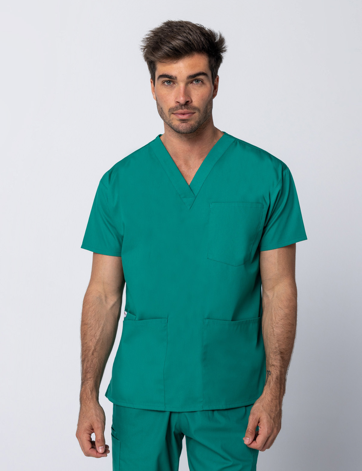 Men's 4 Pocket Scrub Top - Hunter - 2X Large