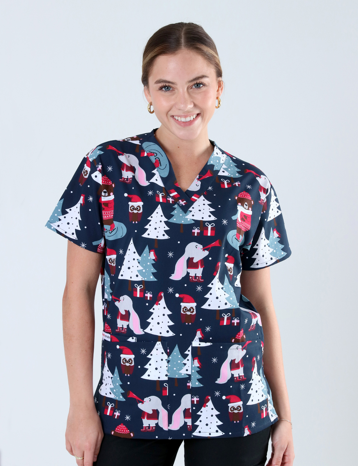 Beary Christmas Classic Scrub Top