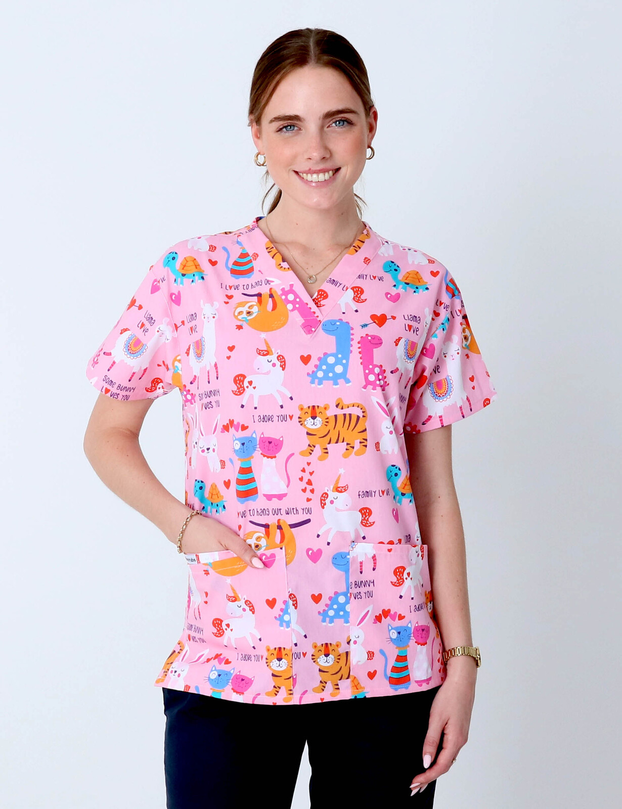 Somebody Loves You Classic Scrub Top