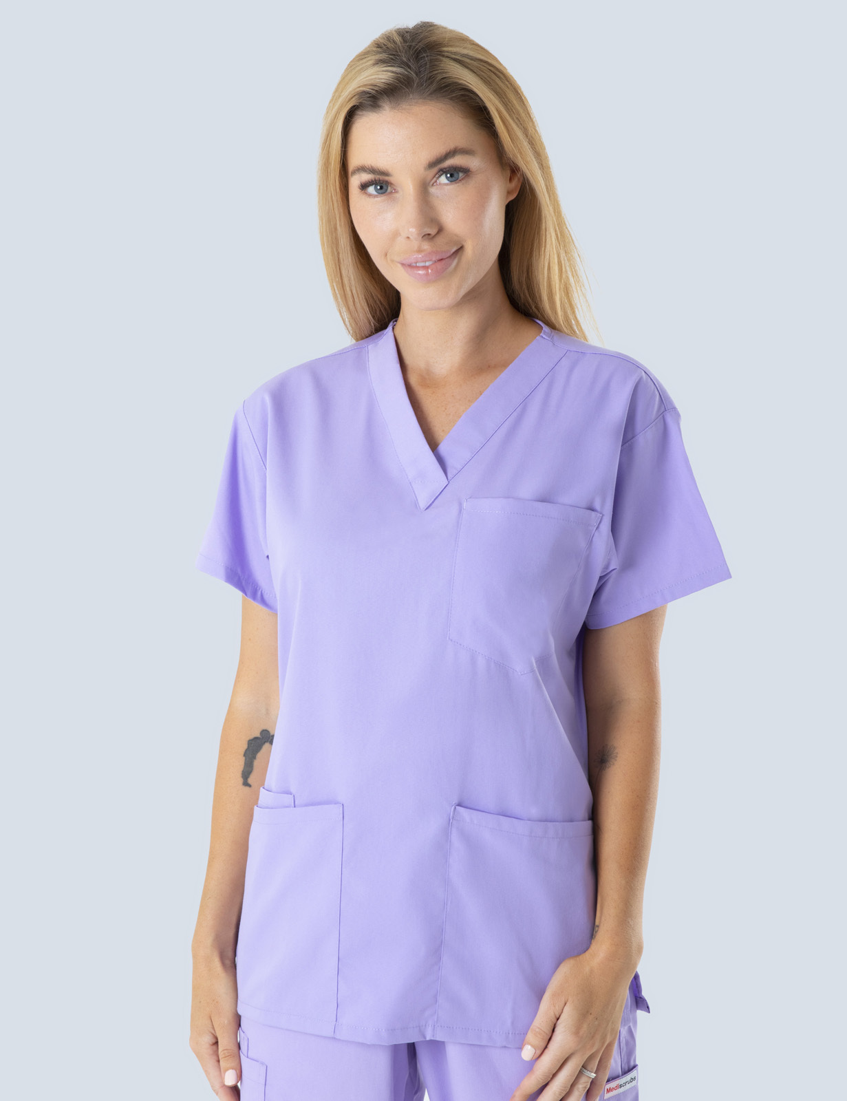 Oral Health Therapists & Dental Hygienists - 4 Pocket Top in Lilac