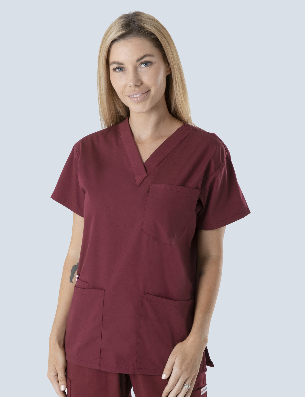 St Andrew's Ipswich Private Hospital Emergency - 4 Pocket Top in Burgundy