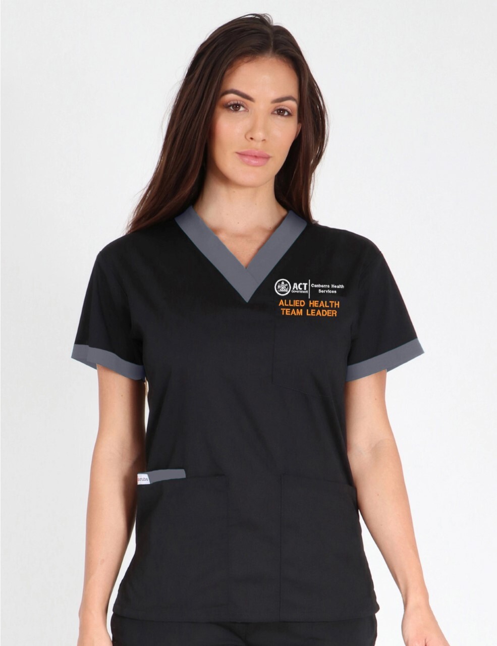 Canberra Hospital - Allied Health Team Leader (Contrast 4 Pkt in Black with Steel Grey Trim incl Logos)