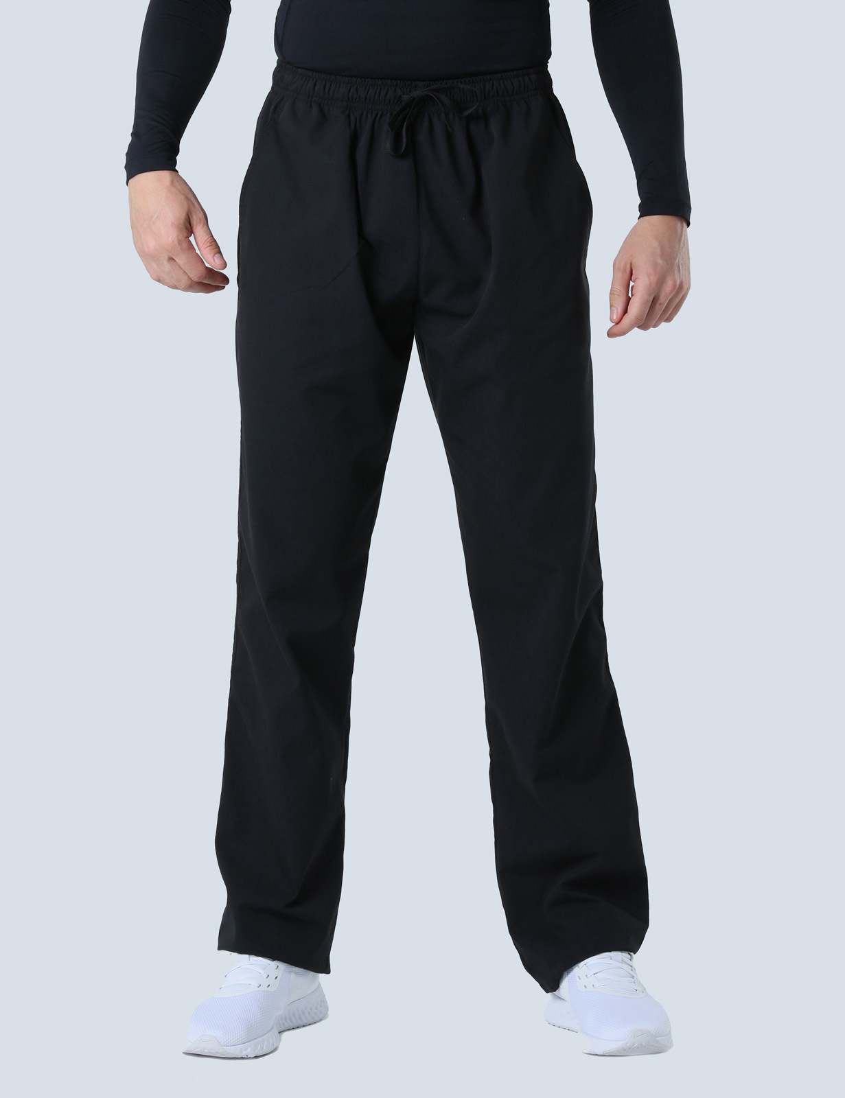 Men's Regular Cut Pants - Black - XX Small