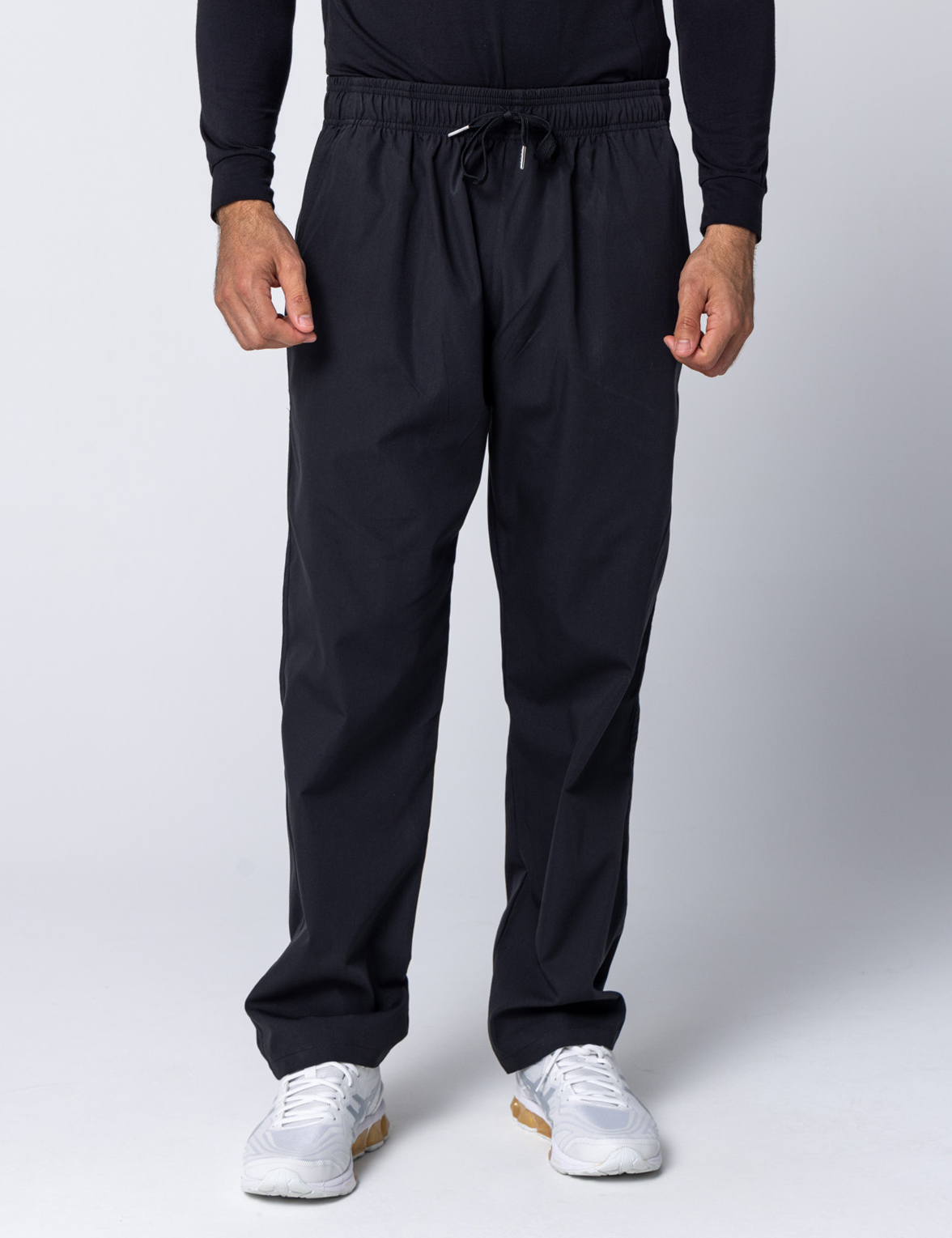 Men's Regular Cut Pants - Black - Small