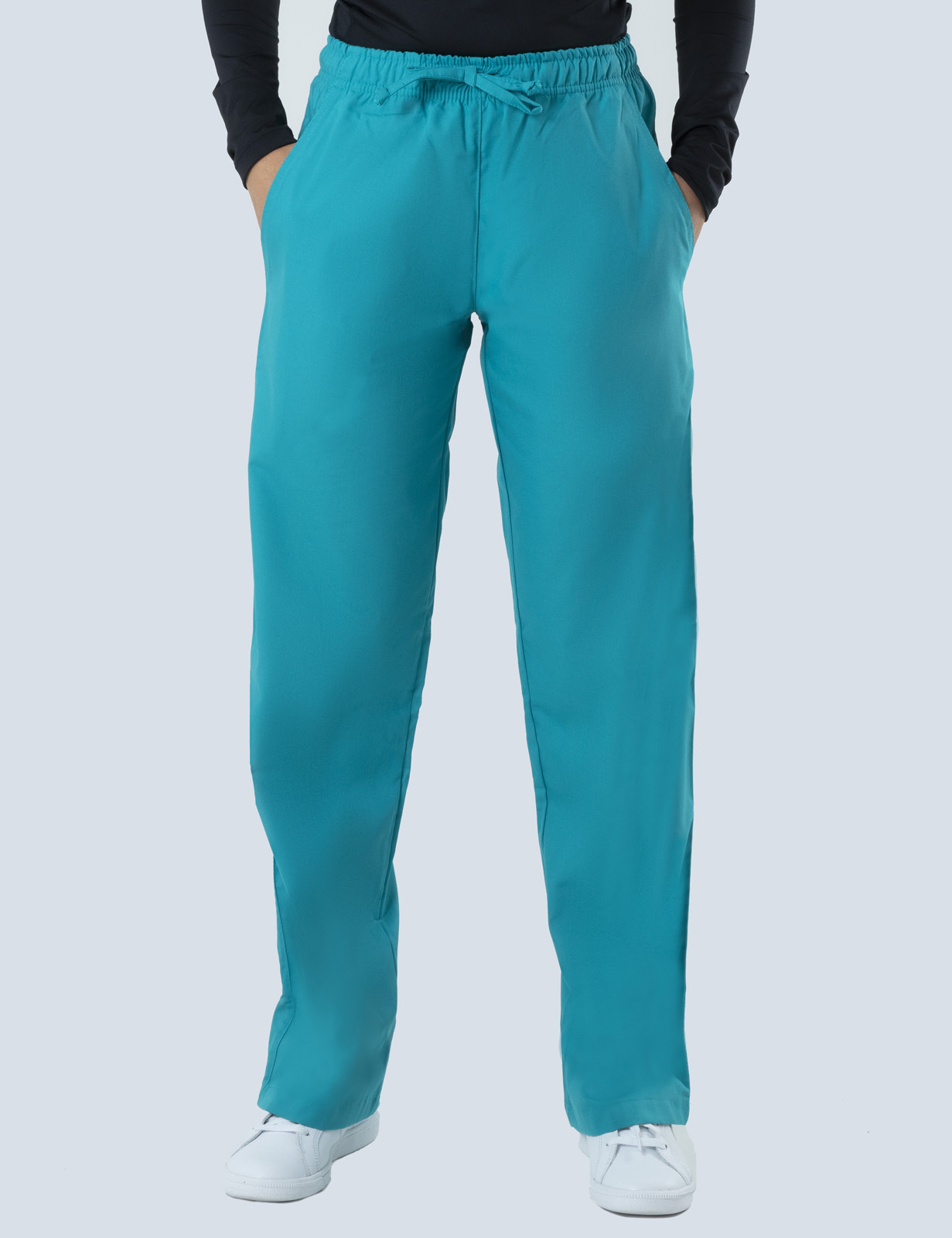 Women's Regular Cut Pants - Teal - Small