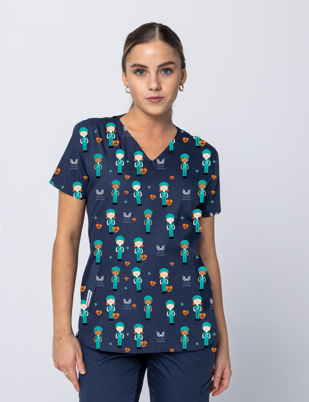 Gold Coast Hospital Foundation  Women's Luxe Pro Scrub Top