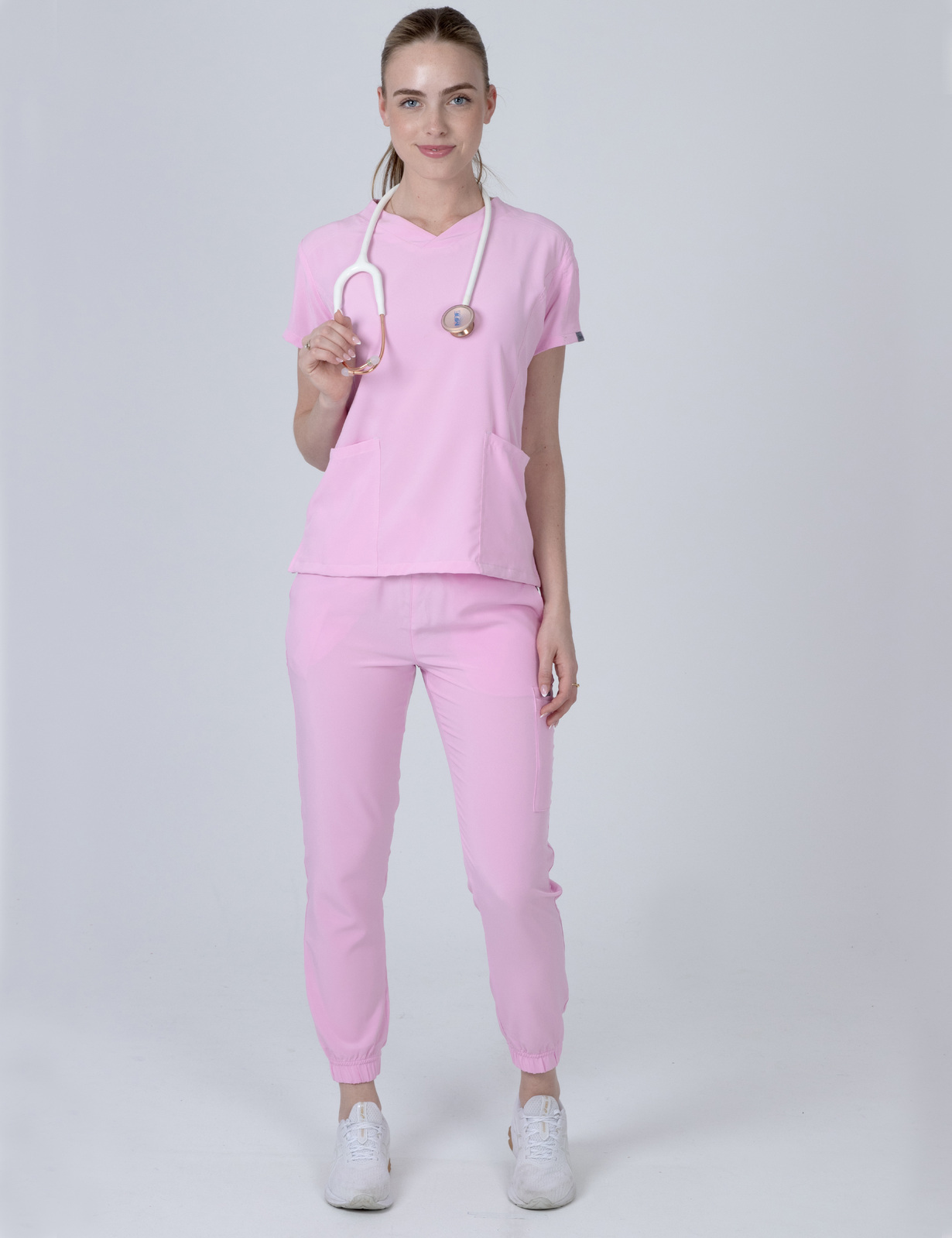 Anon Women's Scrub Top (Whisper Collection) - Pink Frosting