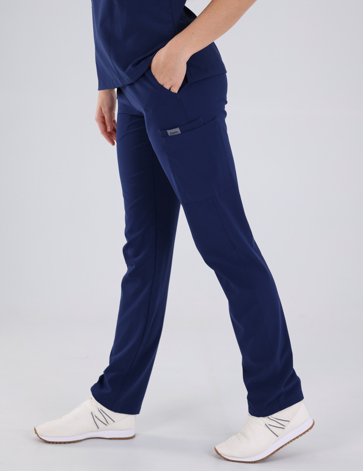 Anon Women's Scrub Pants (Whisper Collection) Poly/Spandex - Midnight Blue - 5X Large