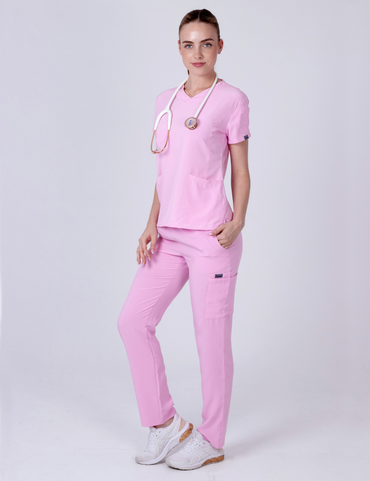 Anon Women's Scrub Pants (Whisper Collection) - Pink Frosting