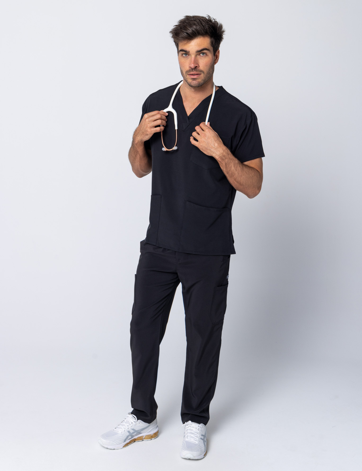 Tuxedo Black Men's Anon Scrub Set