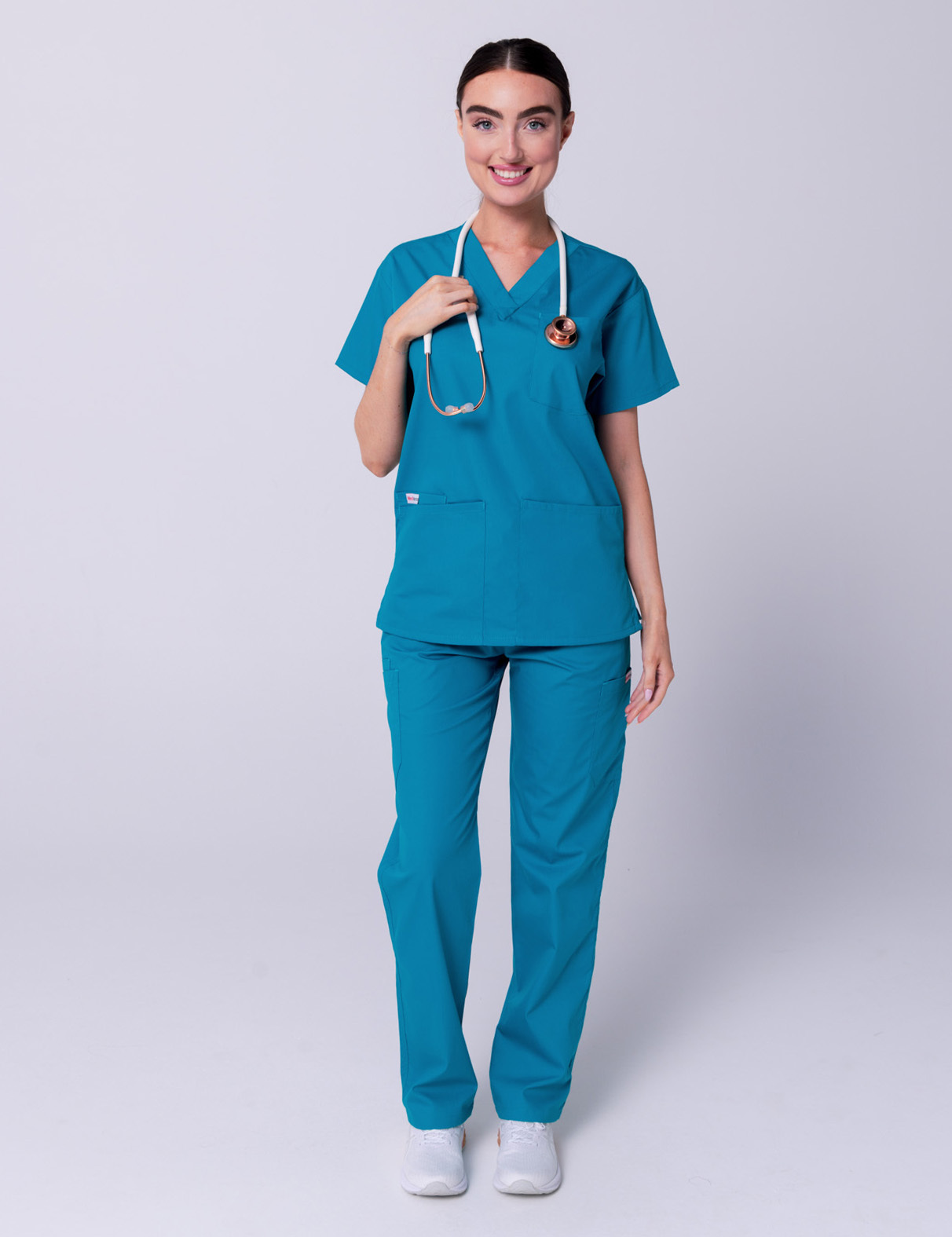 Teal 7 pocket Unisex Scrub Set