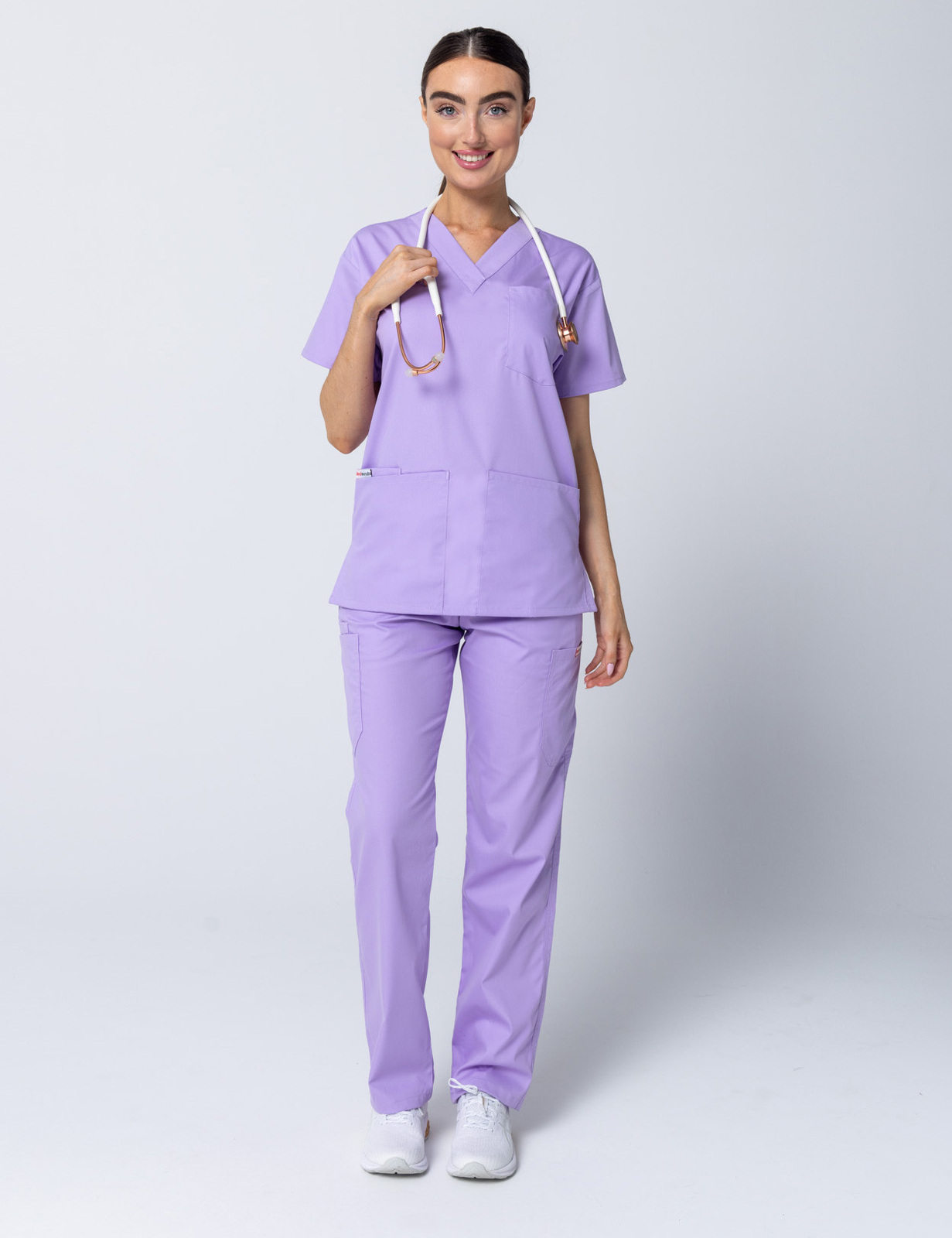 Lilac 7 pocket Unisex Scrub Set