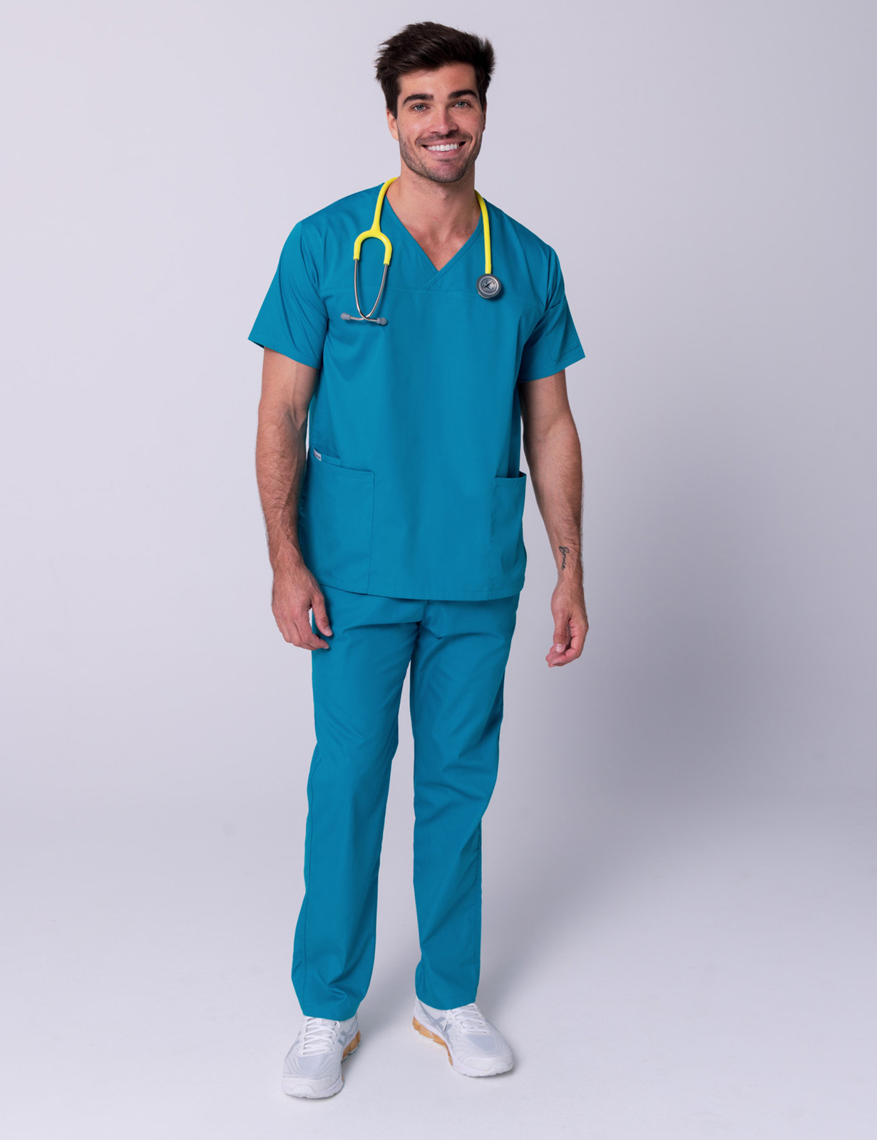 Teal Men's Fit Classic Scrub Set