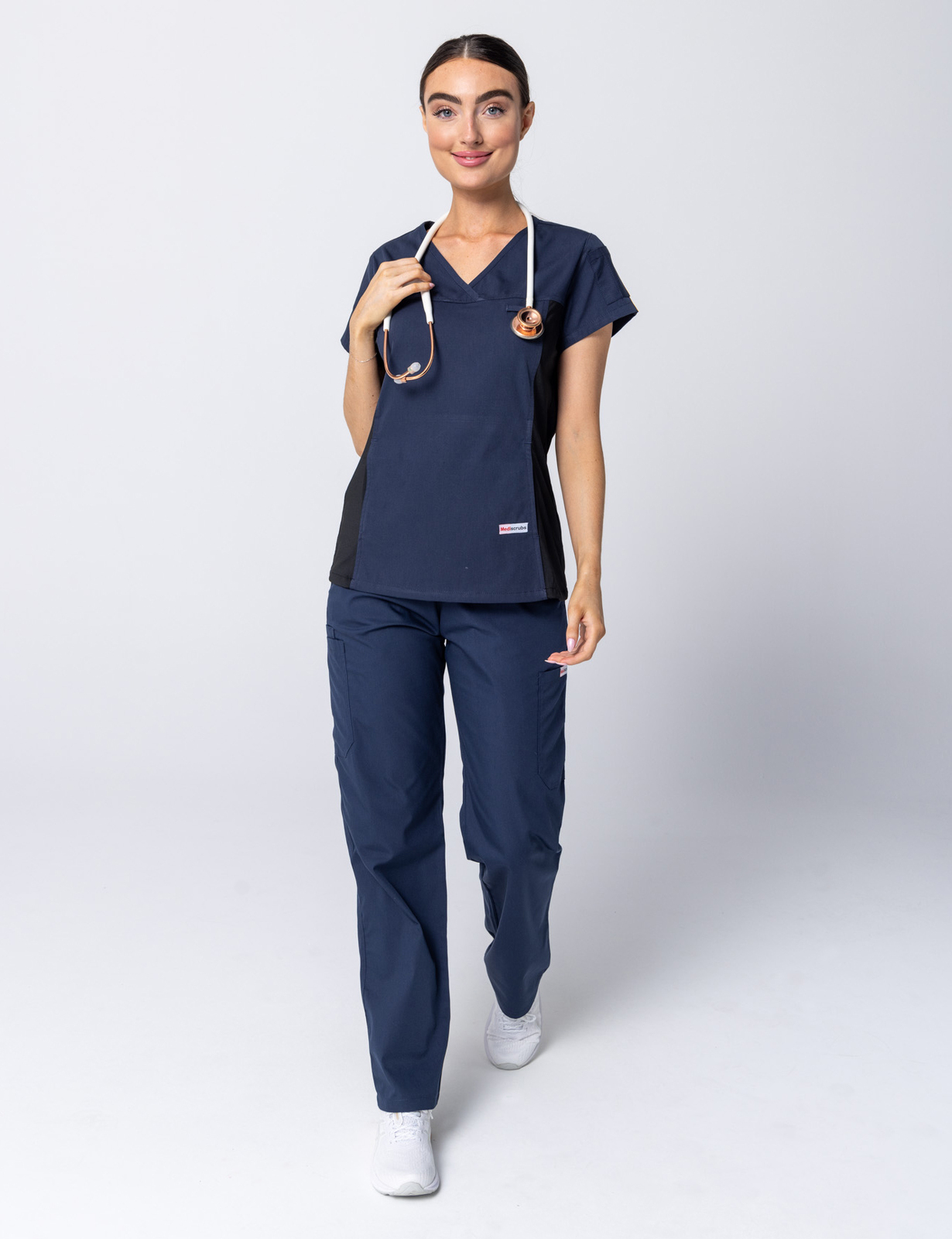 Navy Women's Comfort Plus Scrub Set